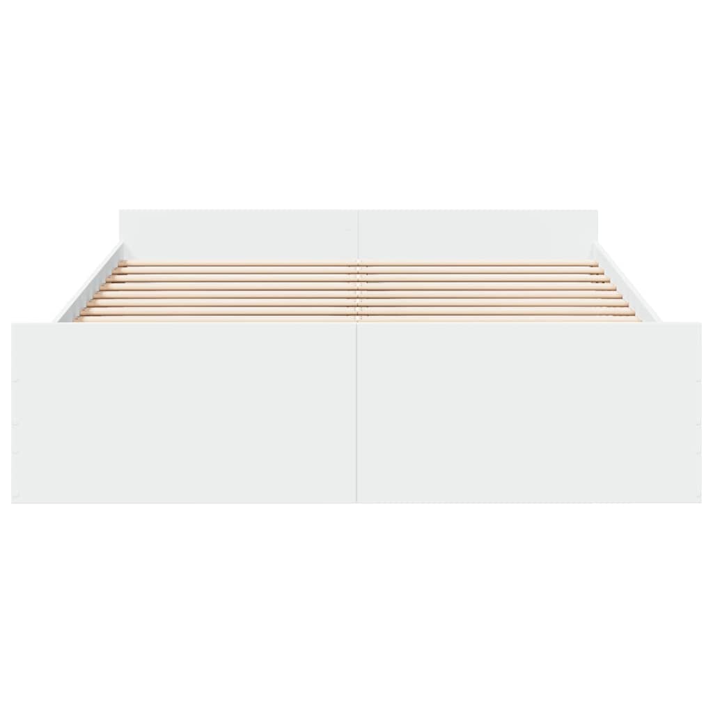 vidaXL Bed Frame with Drawers without Mattress White 160x200 cm 4