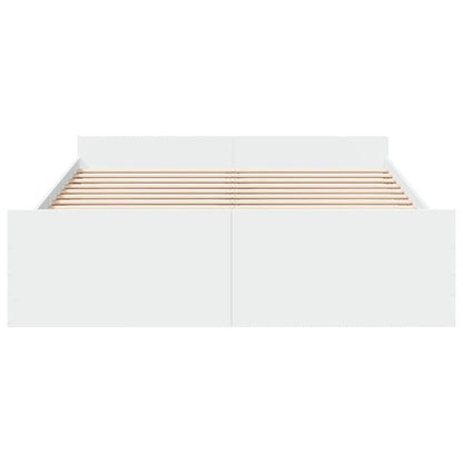 vidaXL Bed Frame with Drawers without Mattress White 160x200 cm 4