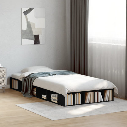 Bed Frame without Mattress Length 190 cm Black 90 cm