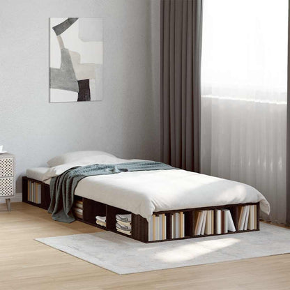 Bed Frame without Mattress Length 190 cm Brown oak 90 cm