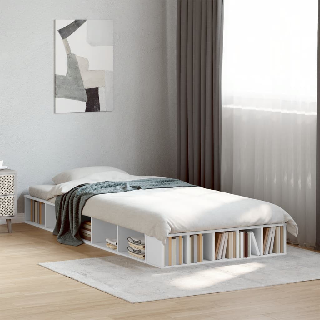 Bed Frame without Mattress Length 190 cm White 75 cm