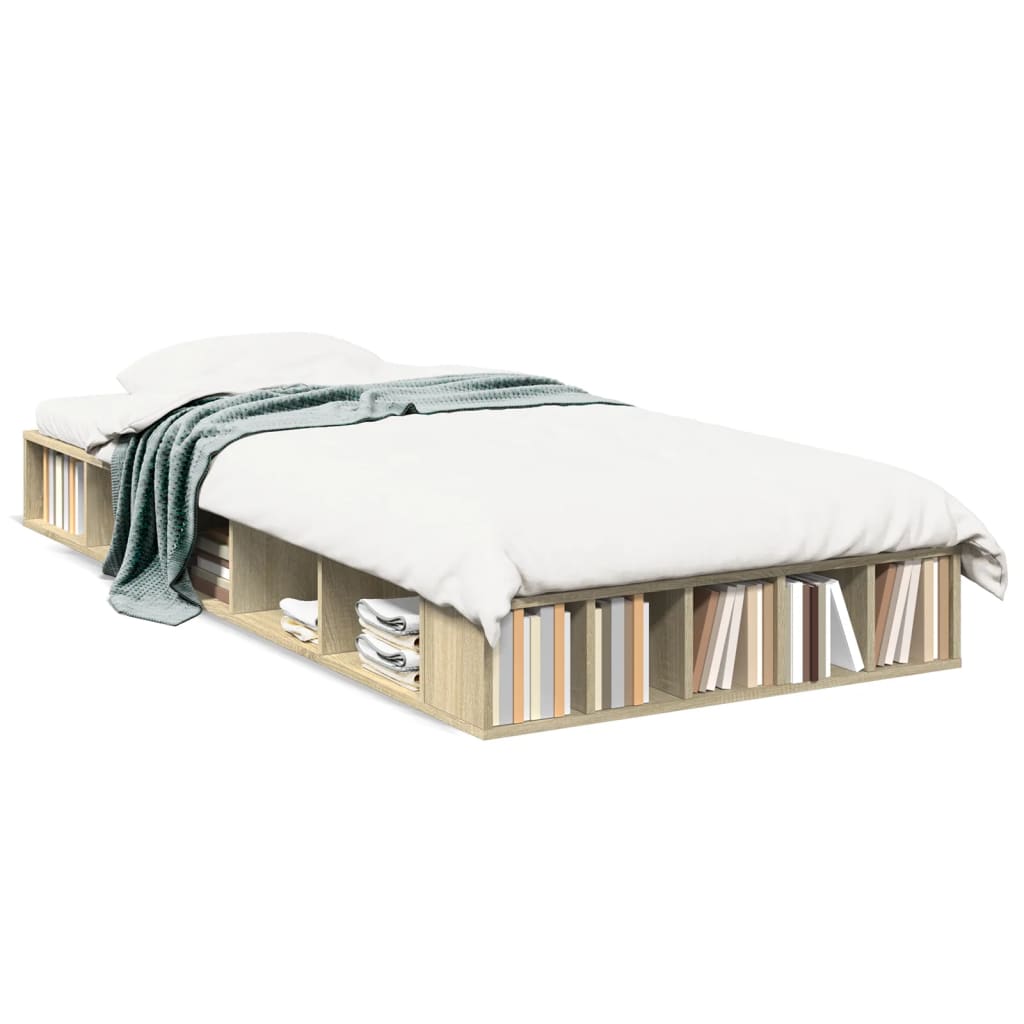 Bed Frame without Mattress Length 190 cm Sonoma oak 75 cm