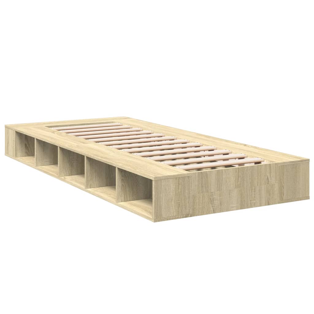 Bed Frame without Mattress Length 190 cm Sonoma oak 75 cm