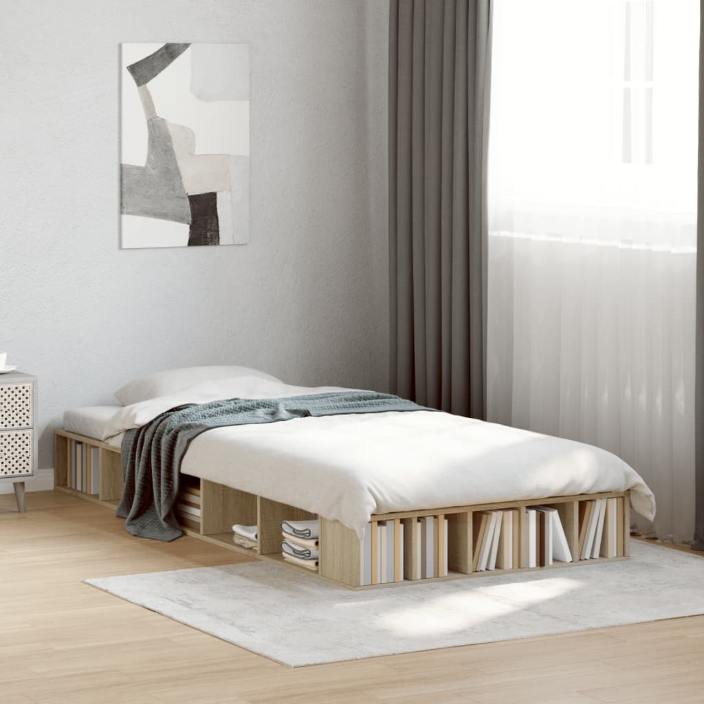Bed Frame without Mattress Length 190 cm Sonoma oak 75 cm