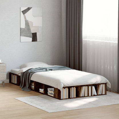 Bed Frame without Mattress Length 190 cm Smoked oak 75 cm
