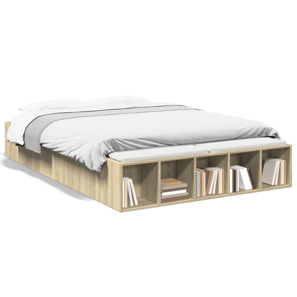 Bed Frame without Mattress 120x200 cm Sonoma oak