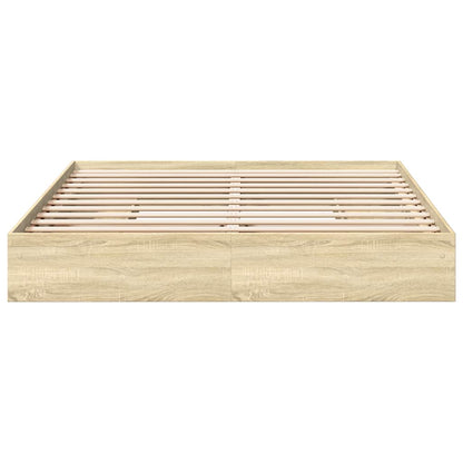 vidaXL Bed Frame with Drawers without Mattress Sonoma Oak 200x200 cm 4