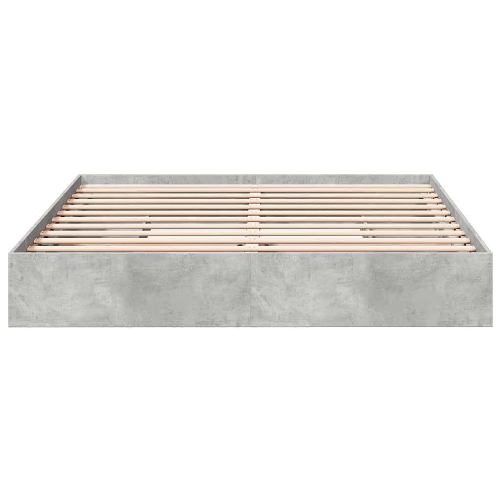 vidaXL Bed Frame with Drawers without Mattress Concrete Grey 180x200 cm Super King 4
