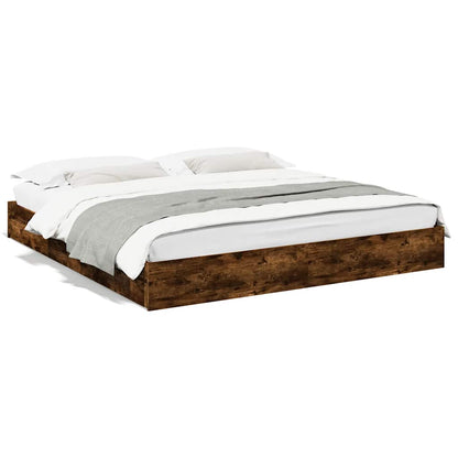 vidaXL Bed Frame with Drawers without Mattress Smoked Oak 180x200 cm Super King 2