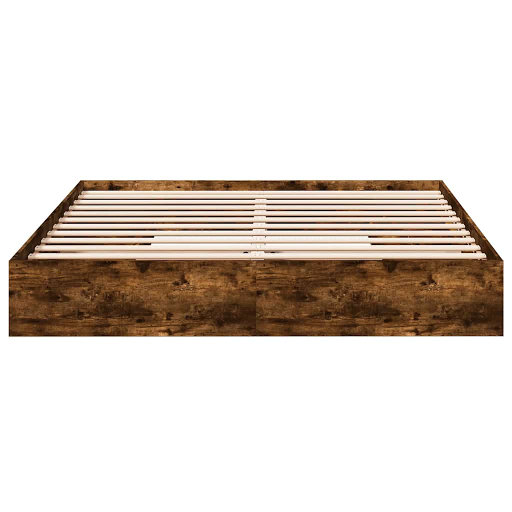 vidaXL Bed Frame with Drawers without Mattress Smoked Oak 180x200 cm Super King 4