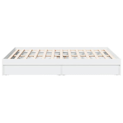 vidaXL Bed Frame with Drawers without Mattress White 160x200 cm 5