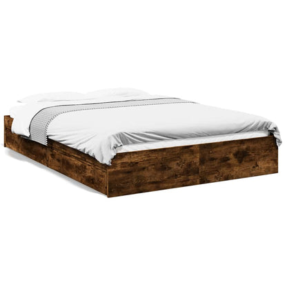 vidaXL Bed Frame with Drawers without Mattress Smoked Oak 160x200 cm 2