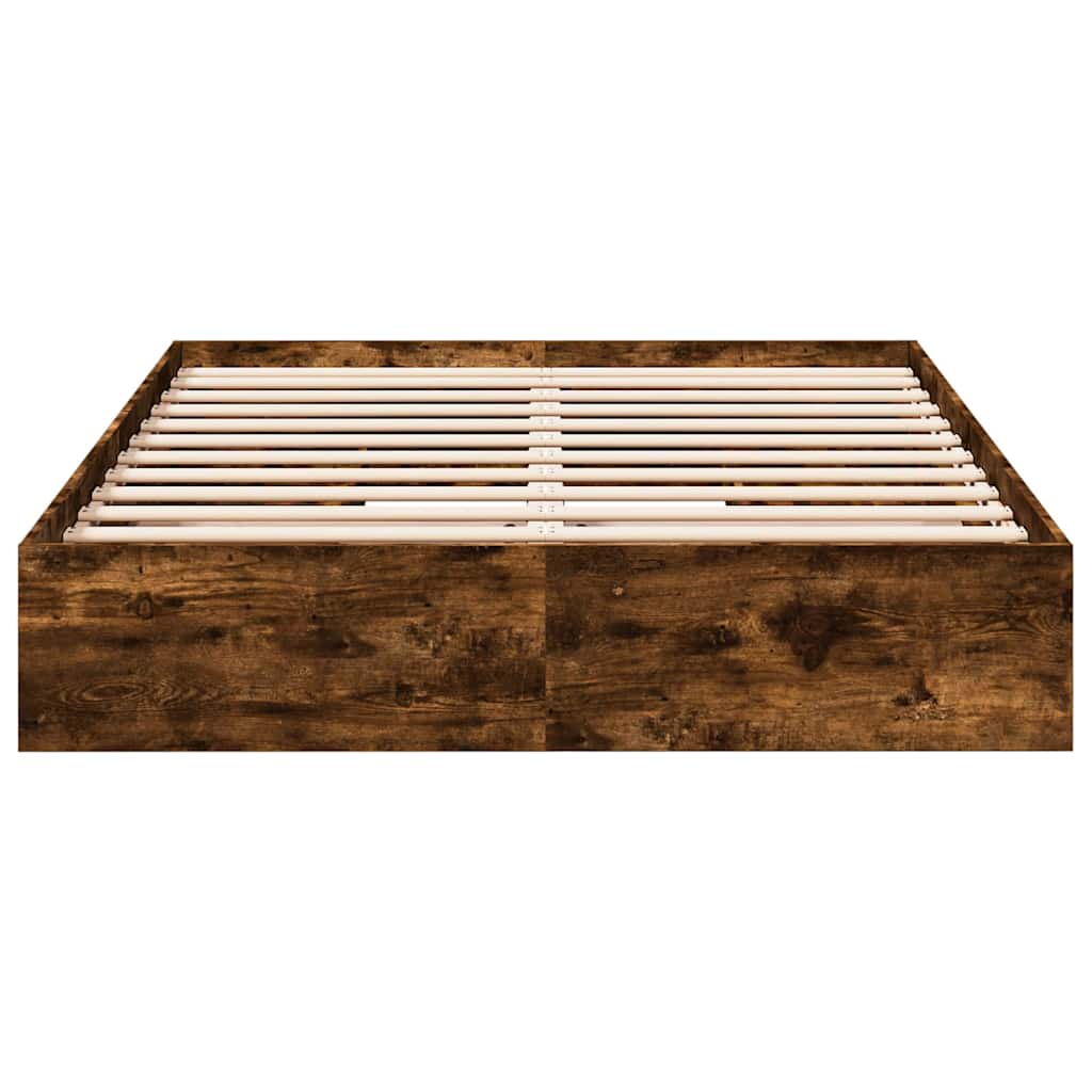vidaXL Bed Frame with Drawers without Mattress Smoked Oak 160x200 cm 4