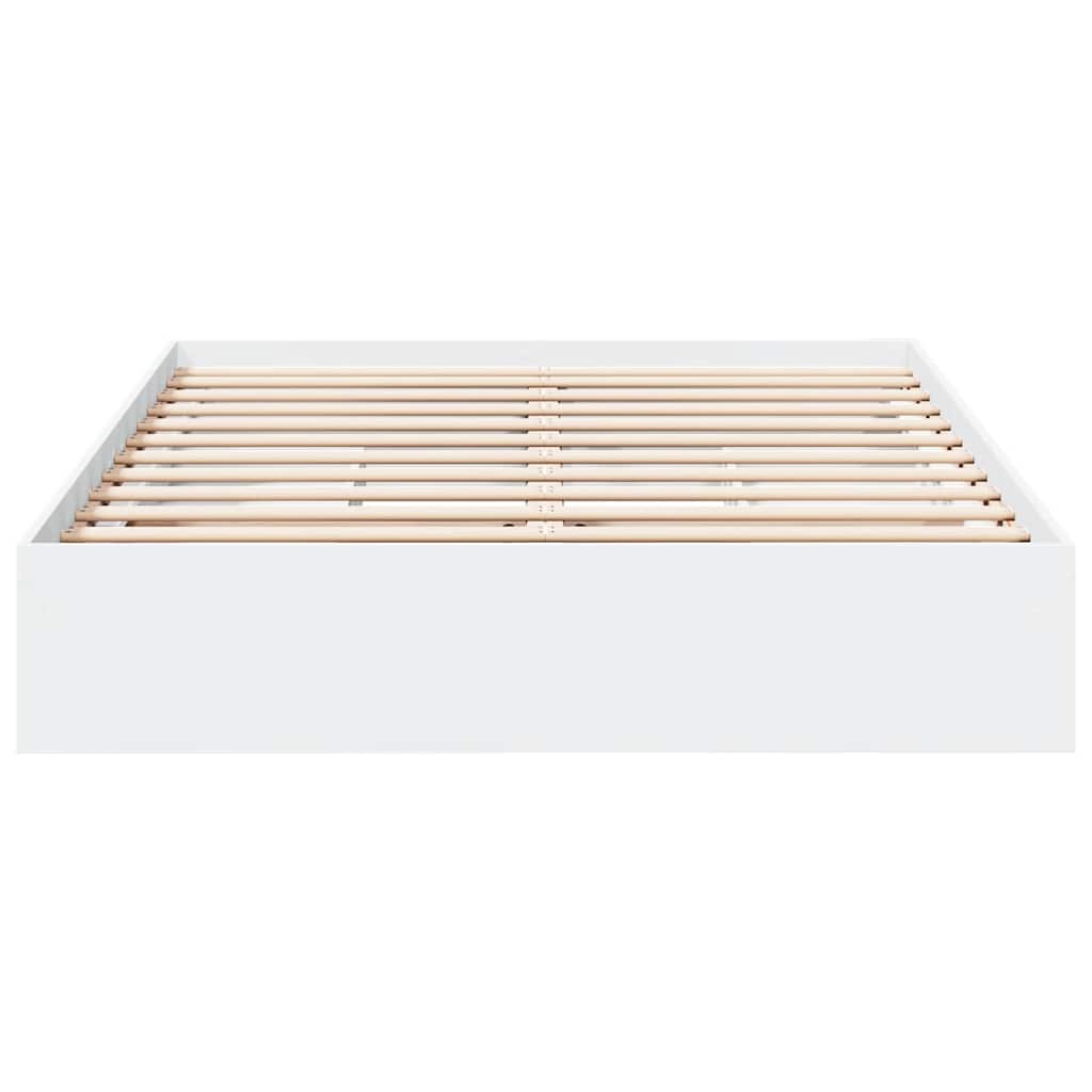vidaXL Bed Frame with Drawers without Mattress White 150x200 cm King Size 4