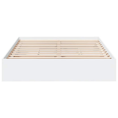 vidaXL Bed Frame with Drawers without Mattress White 150x200 cm King Size 4