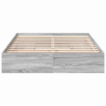 vidaXL Bed Frame with Drawers without Mattress Grey Sonoma 150x200 cm King Size 4
