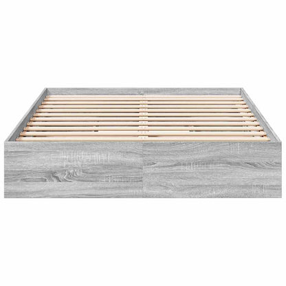 vidaXL Bed Frame with Drawers without Mattress Grey Sonoma 120x200 cm 4