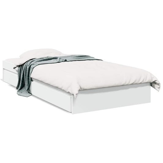 vidaXL Bed Frame with Drawers without Mattress White 100x200 cm 2