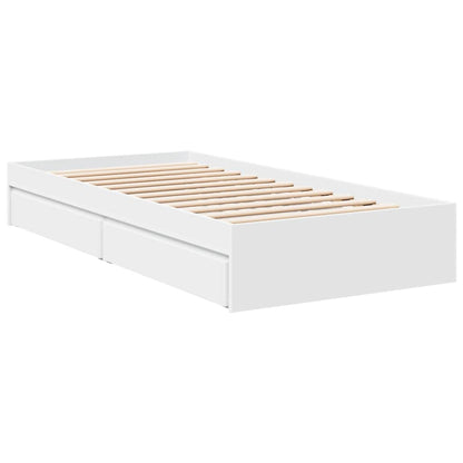 vidaXL Bed Frame with Drawers without Mattress White 100x200 cm 3