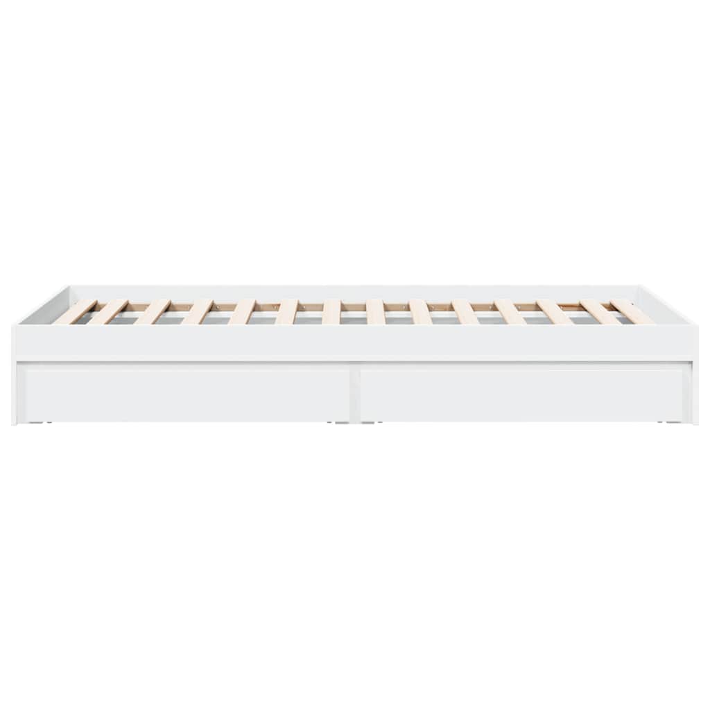vidaXL Bed Frame with Drawers without Mattress White 100x200 cm 5