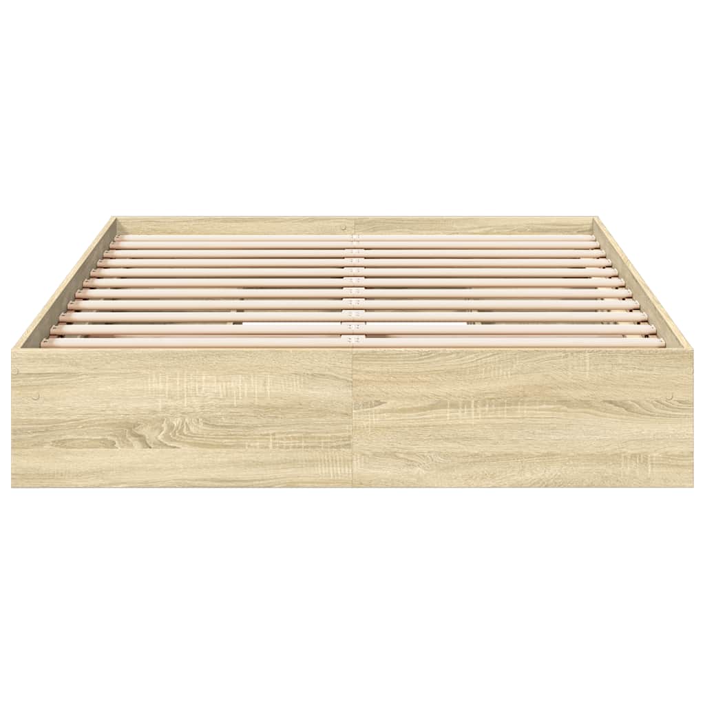 vidaXL Bed Frame with Drawers without Mattress Sonoma Oak 135x190 cm Double 4