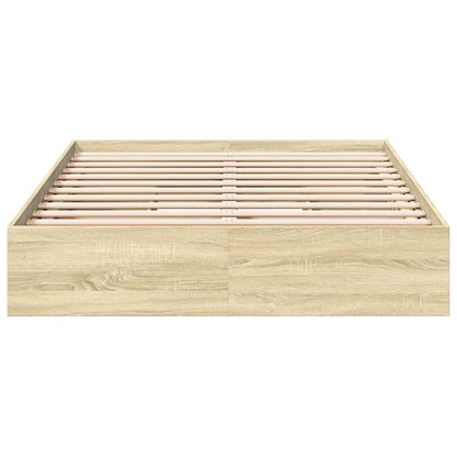 vidaXL Bed Frame with Drawers without Mattress Sonoma Oak 135x190 cm Double 4