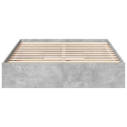 vidaXL Bed Frame with Drawers without Mattress Concrete Grey 135x190 cm Double 4