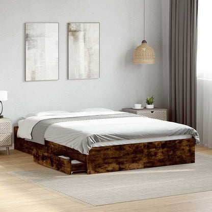 vidaXL Bed Frame with Drawers without Mattress Length 190 cm