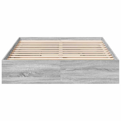vidaXL Bed Frame with Drawers without Mattress Grey Sonoma 120x190 cm Small Double 4