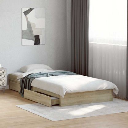 vidaXL Bed Frame with Drawers without Mattress Length 190 cm