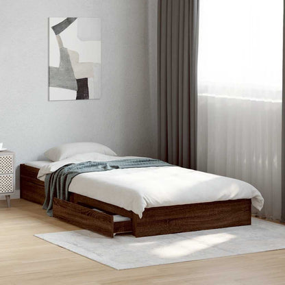 vidaXL Bed Frame with Drawers without Mattress Length 190 cm