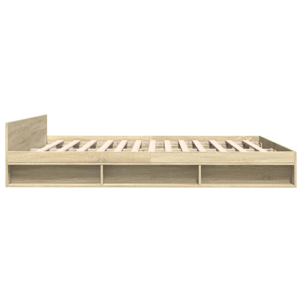 vidaXL Bed Frame with Drawers without Mattress Sonoma Oak 200x200 cm 5