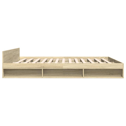 vidaXL Bed Frame with Drawers without Mattress Sonoma Oak 200x200 cm 5