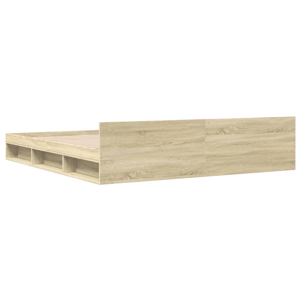 vidaXL Bed Frame with Drawers without Mattress Sonoma Oak 200x200 cm 6