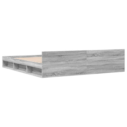 vidaXL Bed Frame with Drawers without Mattress Grey Sonoma 200x200 cm 6