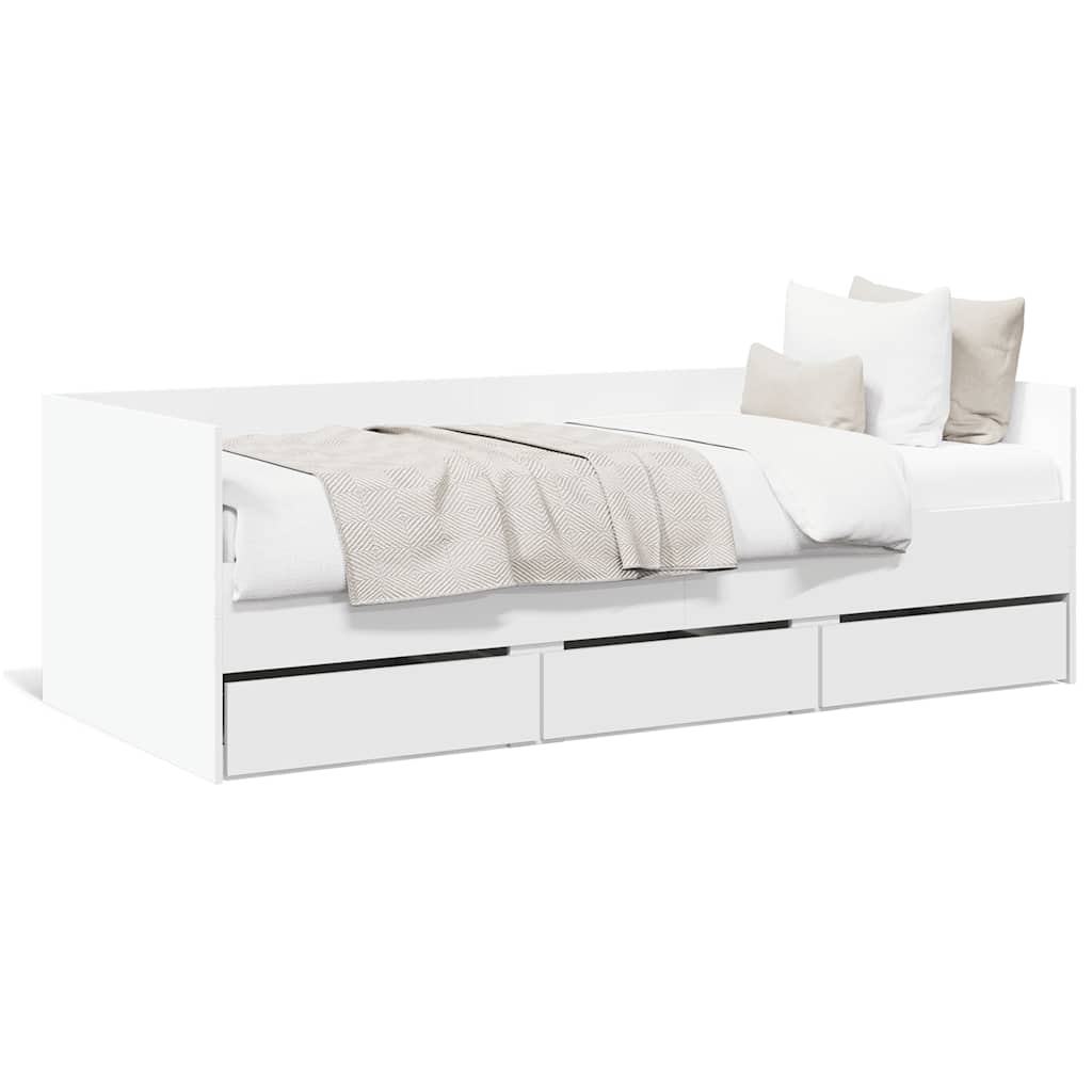 vidaXL Daybed with Drawers without Mattress White 100x200 cm 2