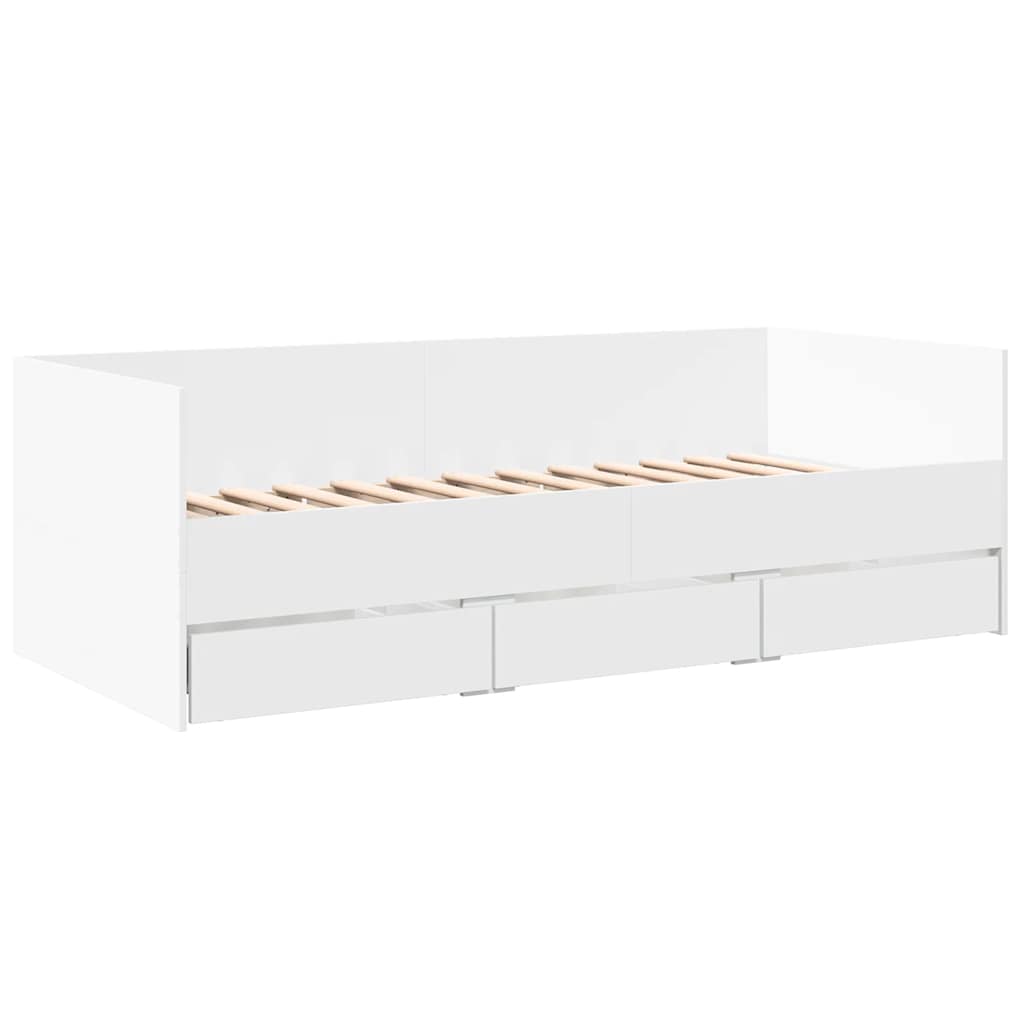 vidaXL Daybed with Drawers without Mattress White 100x200 cm 3