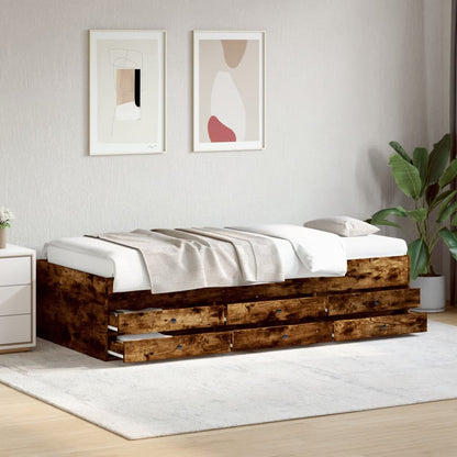 vidaXL Daybed with Drawers without Mattress Length 200 cm