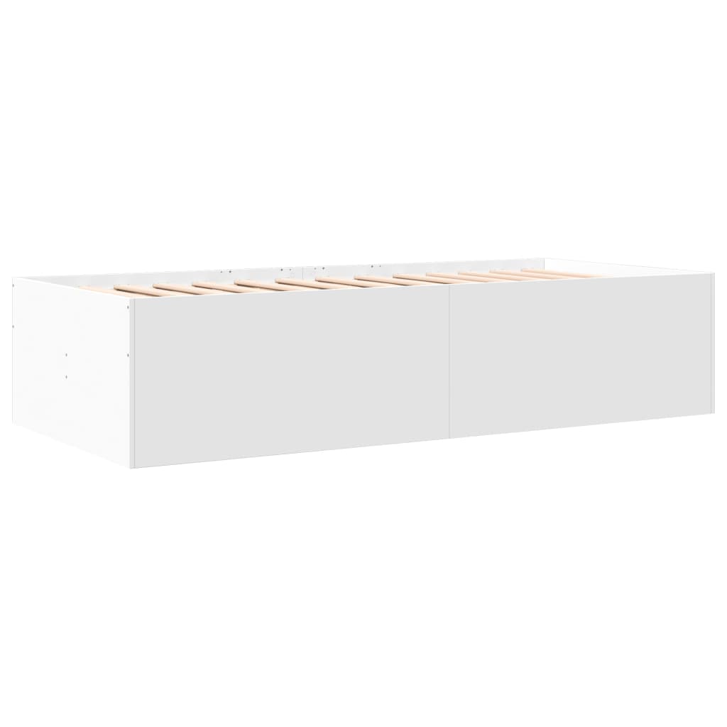 vidaXL Daybed with Drawers without Mattress White 90x190 cm Single 6