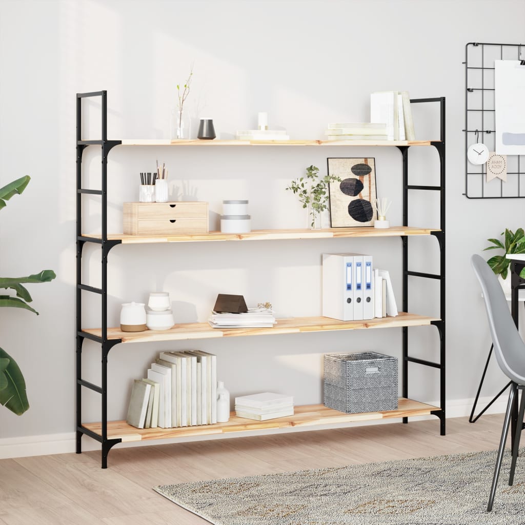 vidaXL Floating Shelves 4 pcs 160x30x2 cm Untreated Solid Wood Acacia 1