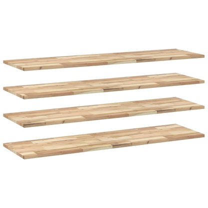 vidaXL Floating Shelves 4 pcs 120x40x2 cm Untreated Solid Wood Acacia 2