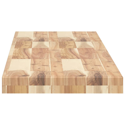 vidaXL Floating Shelves 4 pcs 140x30x4 cm Untreated Solid Wood Acacia 5