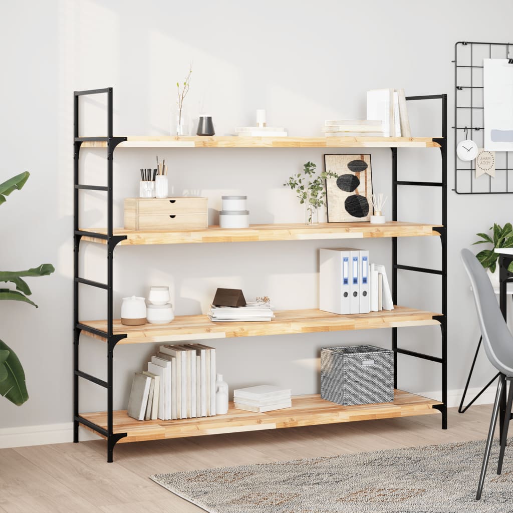 Floating Shelves Untreated Solid Wood Acacia Natural Height 4 cm Depth 40 cm 4 pcs 160 cm