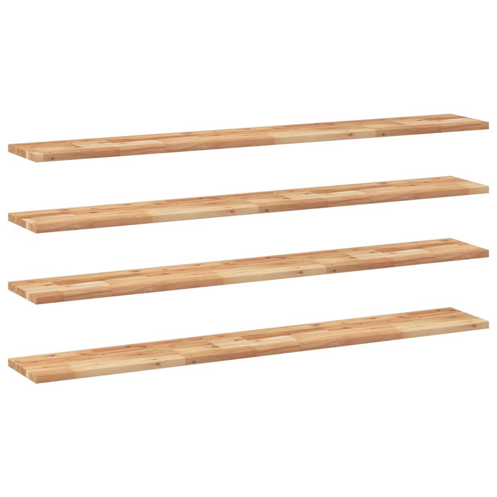 Floating Shelves Oil Finished Height 2 cm Depth 20 cm 4 pcs 160 cm