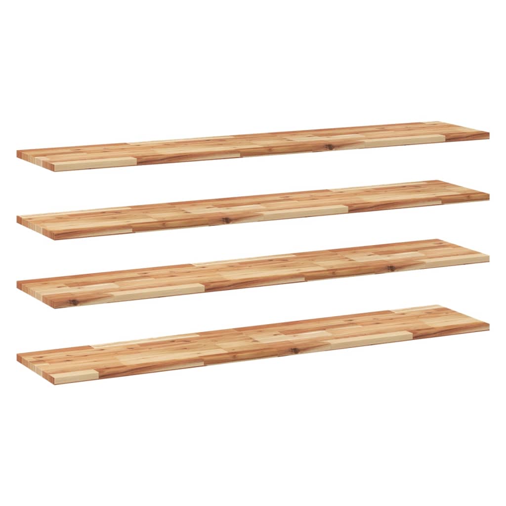vidaXL Floating Shelves 4 pcs 120x30x2 cm Oil Finished Solid Wood Acacia 2