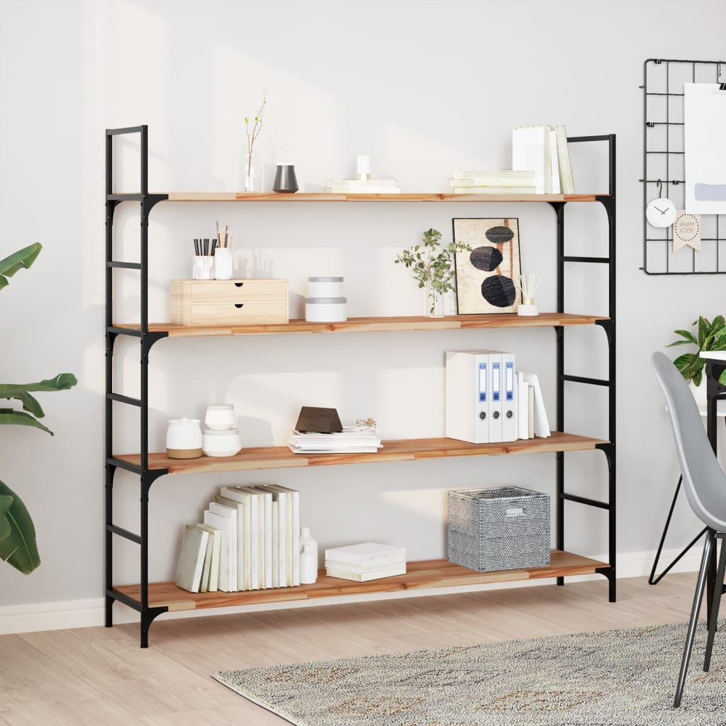 vidaXL Floating Shelves 4 pcs 120x30x2 cm Oil Finished Solid Wood Acacia 1