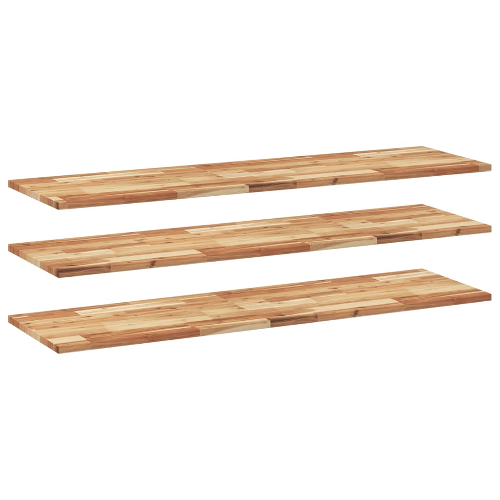 vidaXL Floating Shelves 3 pcs 160x40x2 cm Oil Finished Solid Wood Acacia 2