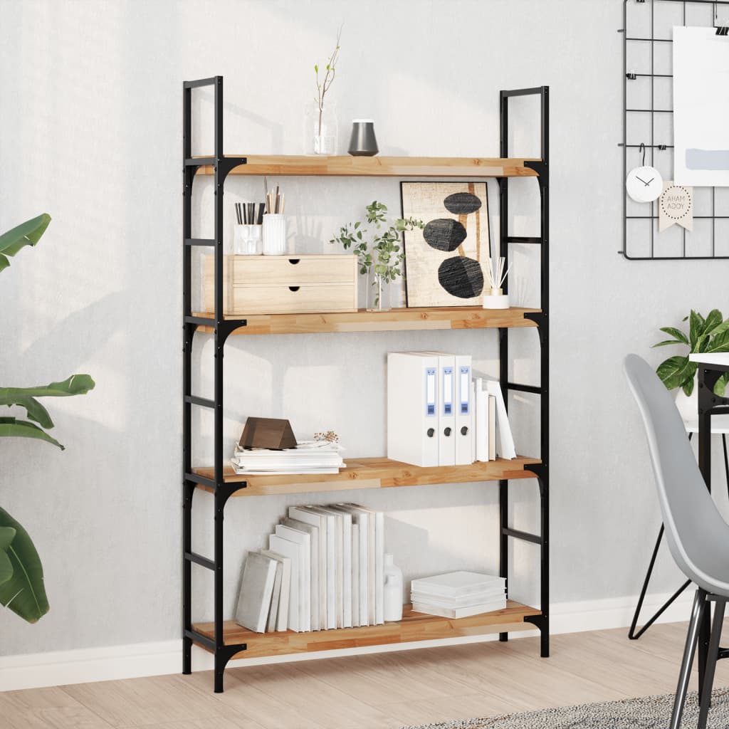 Floating Shelves Oil Finished Height 4 cm Depth 20 cm 4 pcs 100 cm