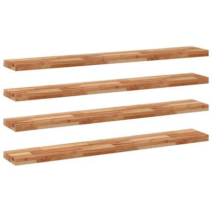 Floating Shelves Oil Finished Height 4 cm Depth 20 cm 4 pcs 160 cm