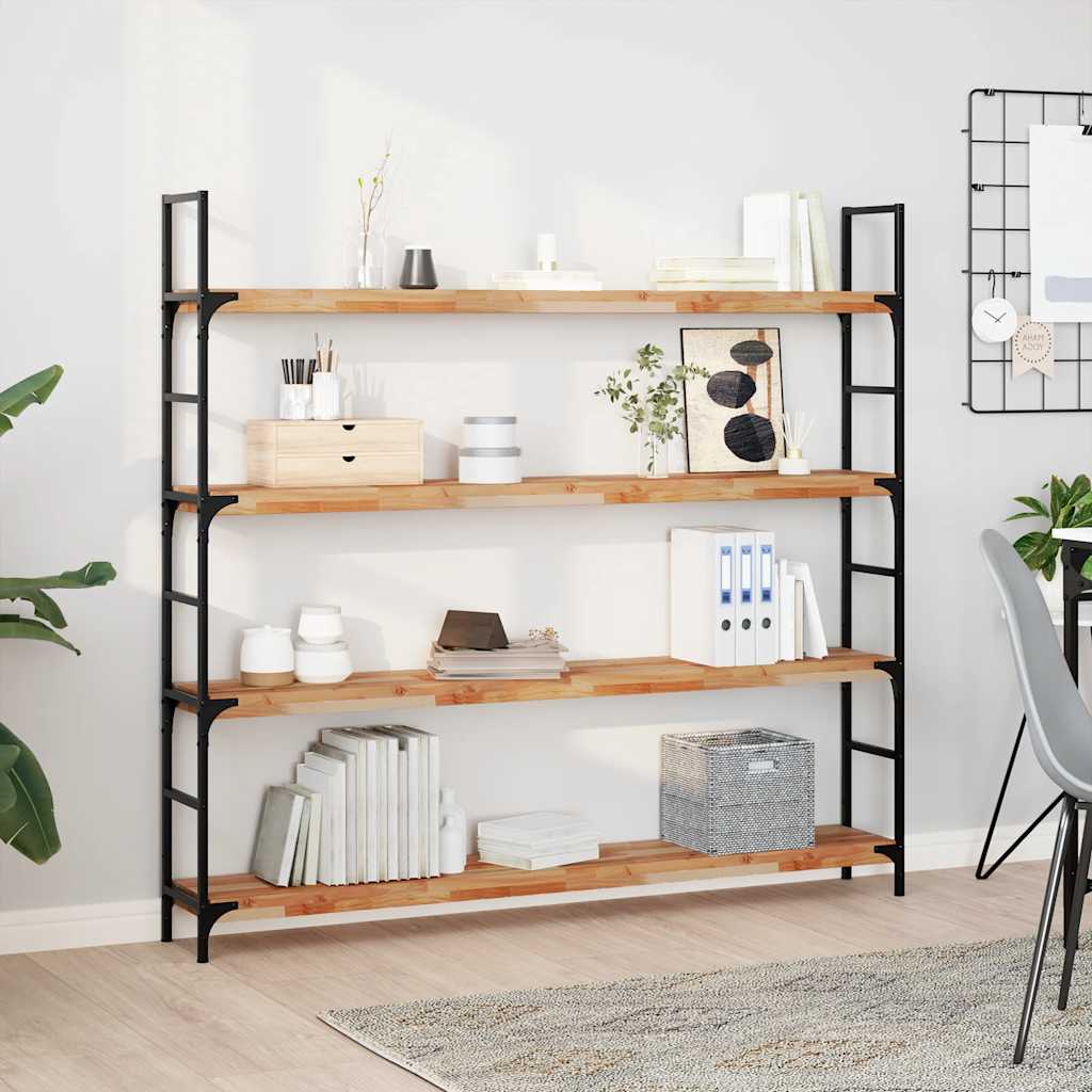 Floating Shelves Oil Finished Height 4 cm Depth 20 cm 4 pcs 160 cm
